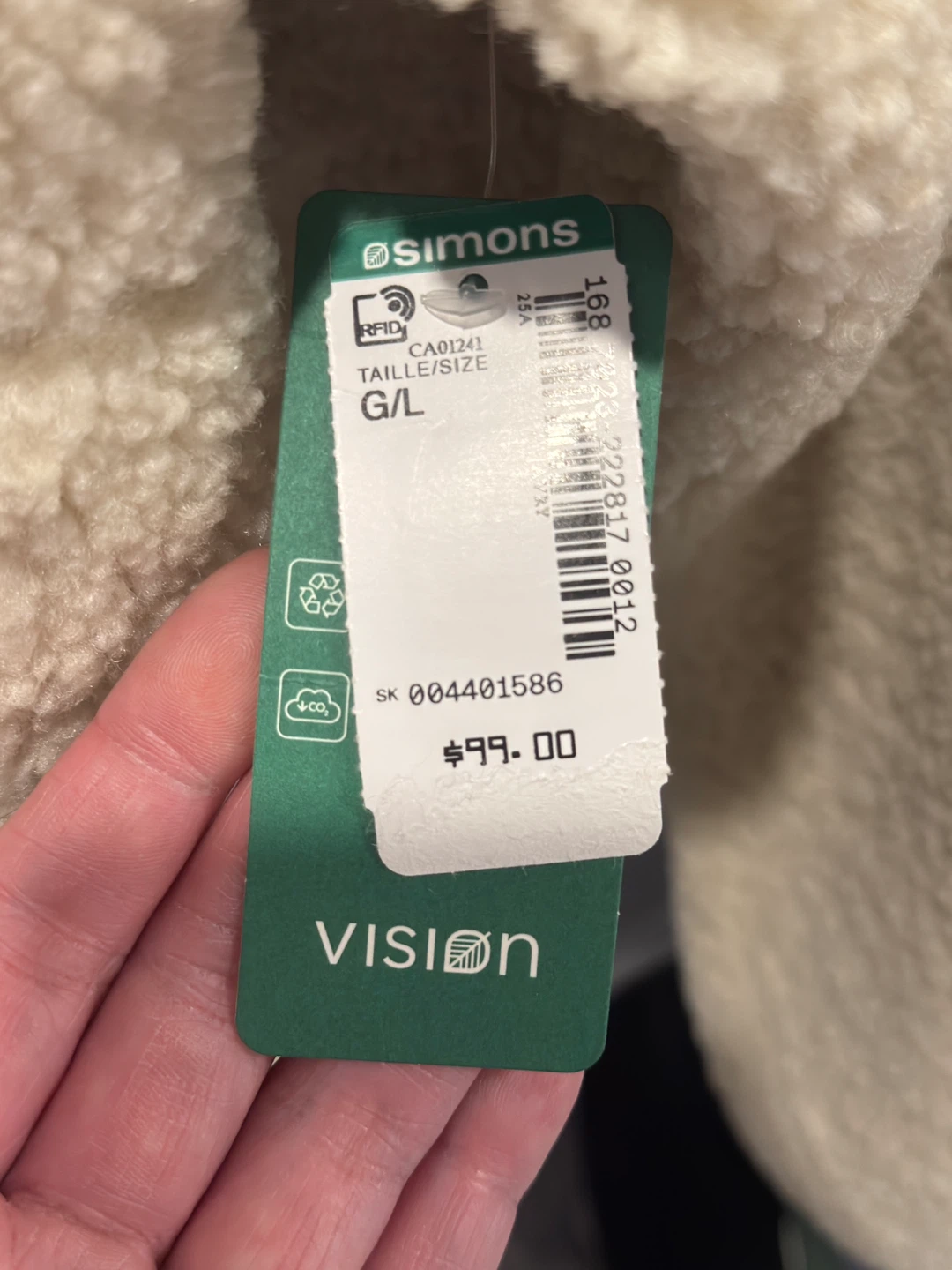 Simons Vision Fleece Jacket - Cream - Size G/L - photo 4
