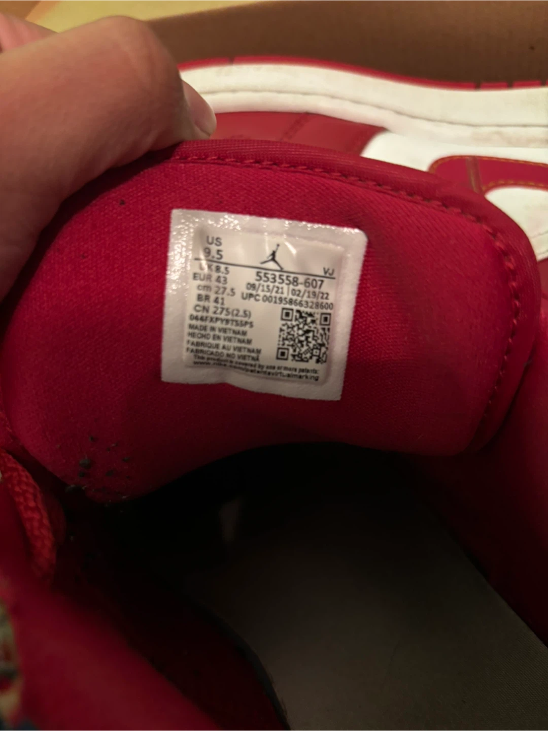 Air Jordan 1 Low Cardinal Red' Sneakers - Size 9.5 - photo 5
