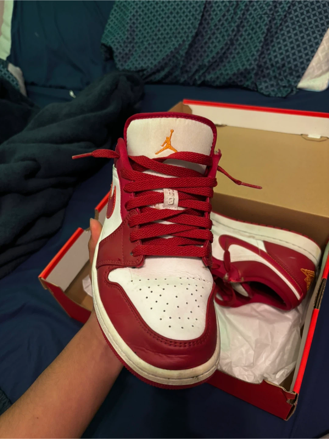 Air Jordan 1 Low Cardinal Red' Sneakers - Size 9.5 - photo 3