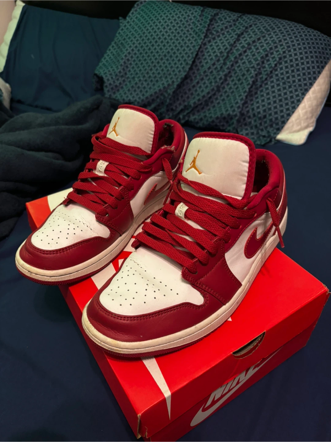Air Jordan 1 Low Cardinal Red' Sneakers - Size 9.5 - photo 4