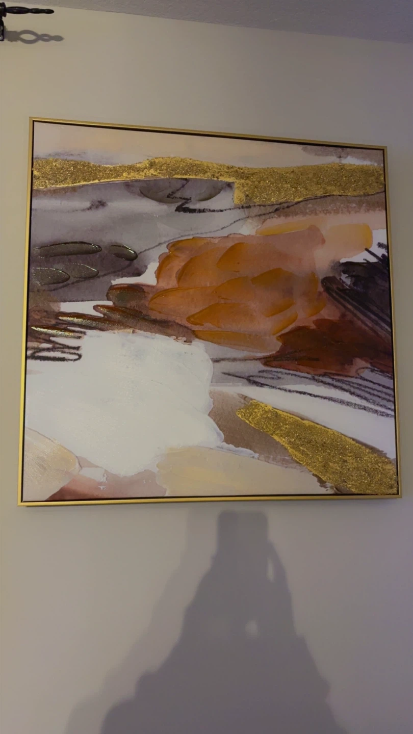 Abstract Gold and Earth Tone Wall Art