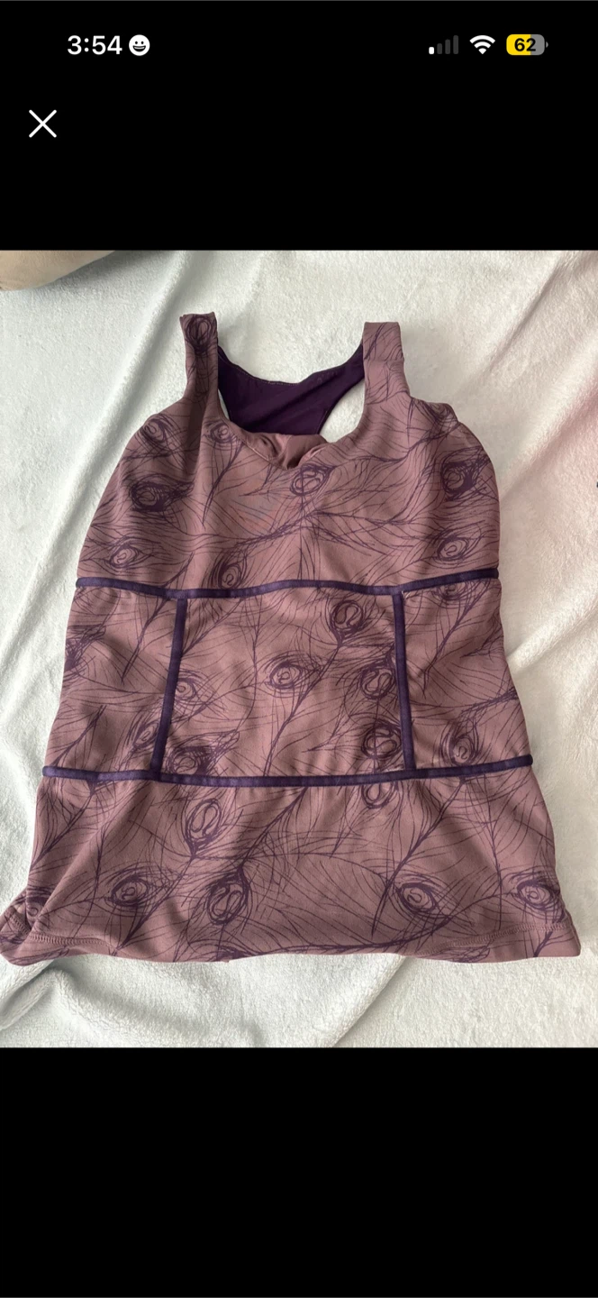 Lululemon Tank Top - Purple Feather Print