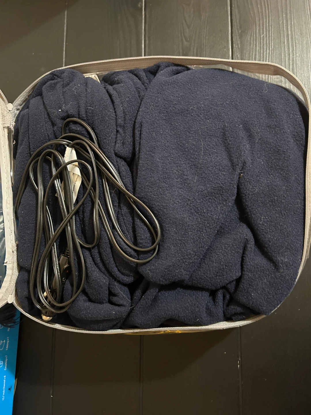 Navy Blue Heated Blanket with Car Adapter 🏆 - photo 2