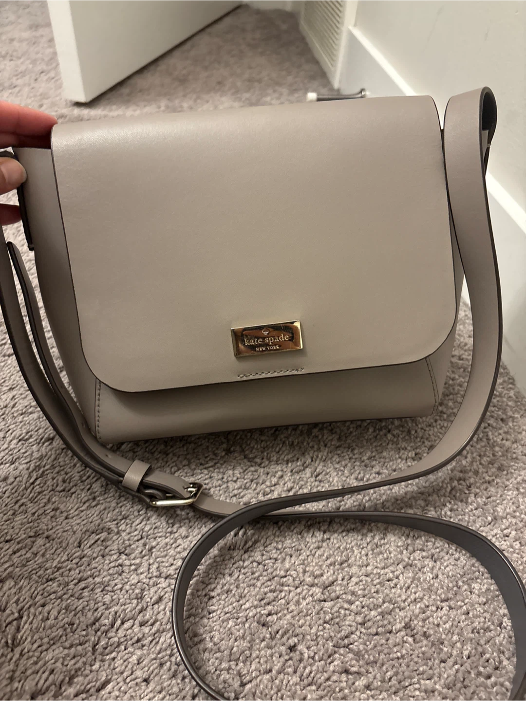 Kate Spade Shoulder Bag - Grey Leather