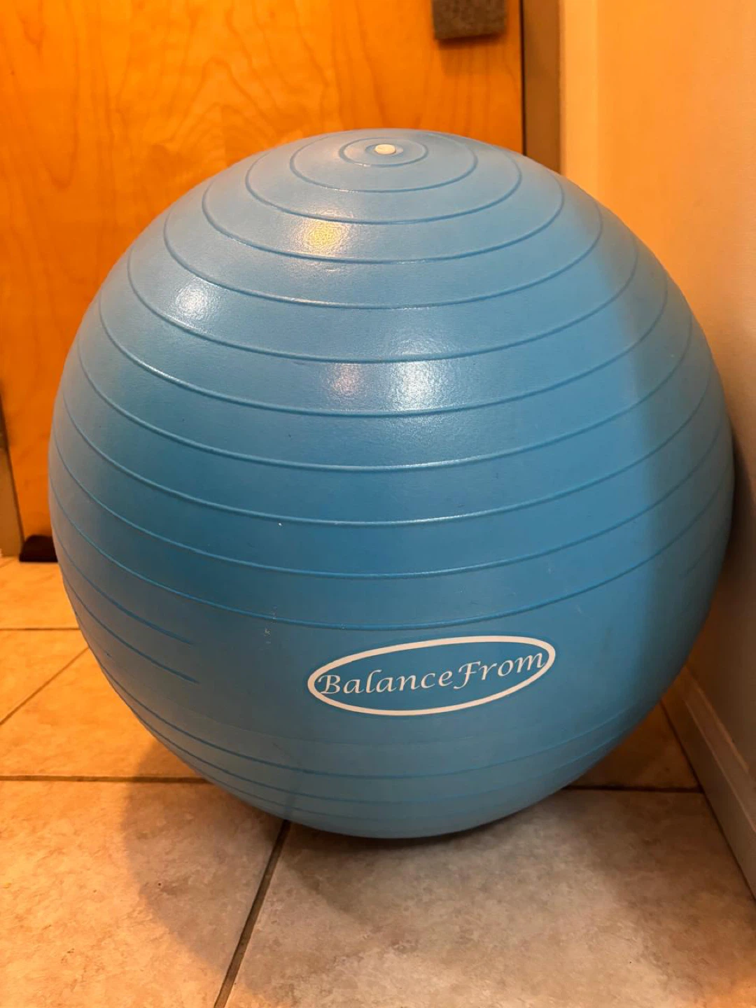 BalanceFrom Blue Exercise Ball with Pump 🏆