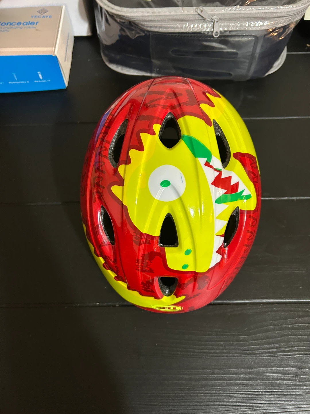 Bell Kids' Bike Helmet - Red/Yellow Monster Design