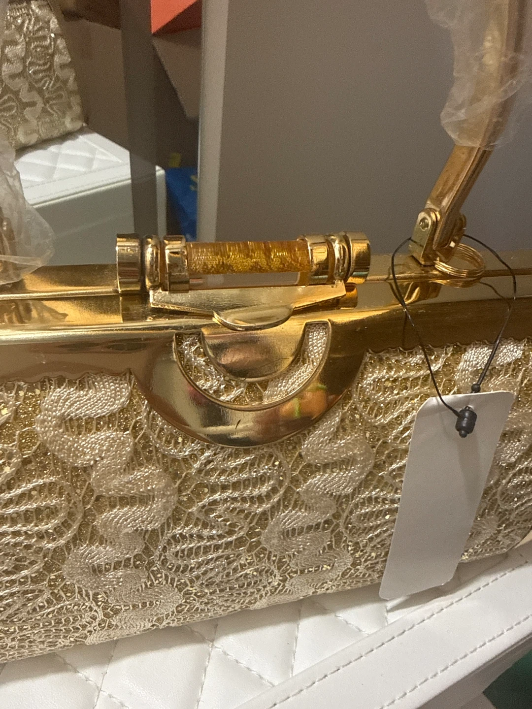 Gold Clutch Evening Bag - photo 2