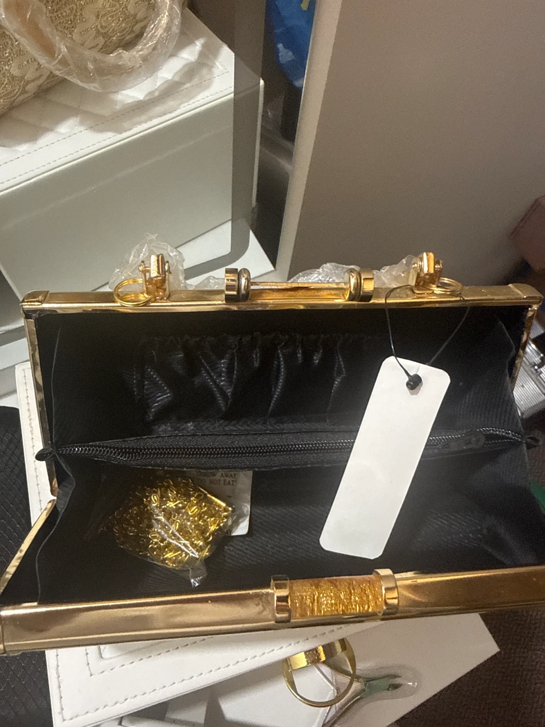Gold Clutch Evening Bag - photo 3