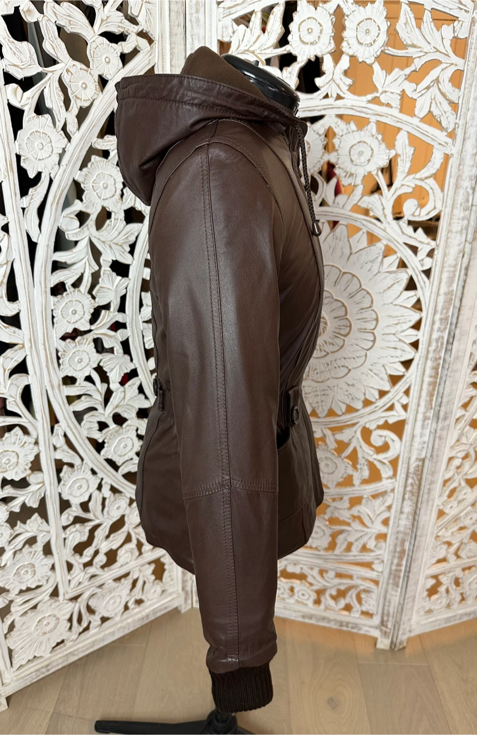 🏆 Lady’s FABIO Zip 100% Leather Knit Fleece Jacket XS S US 2 - photo 5