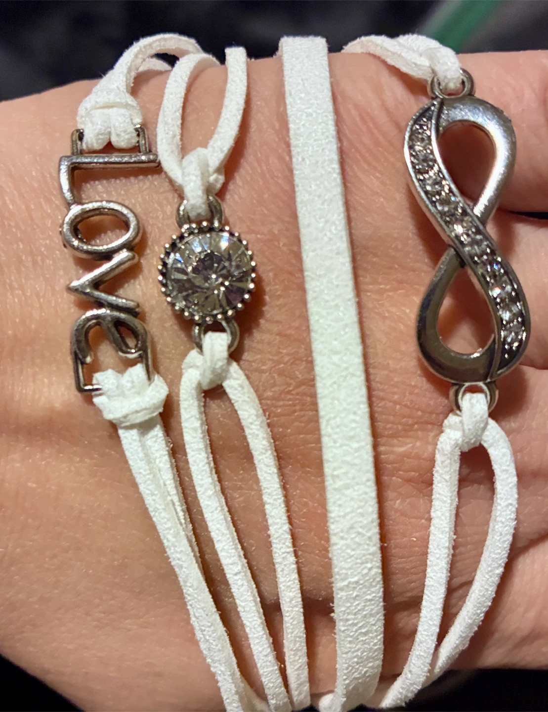 Two Wrap Bracelets with Love and Infinity Charms - photo 4