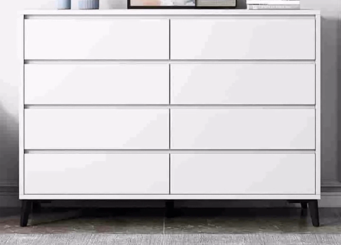 White 8-Drawer Dresser