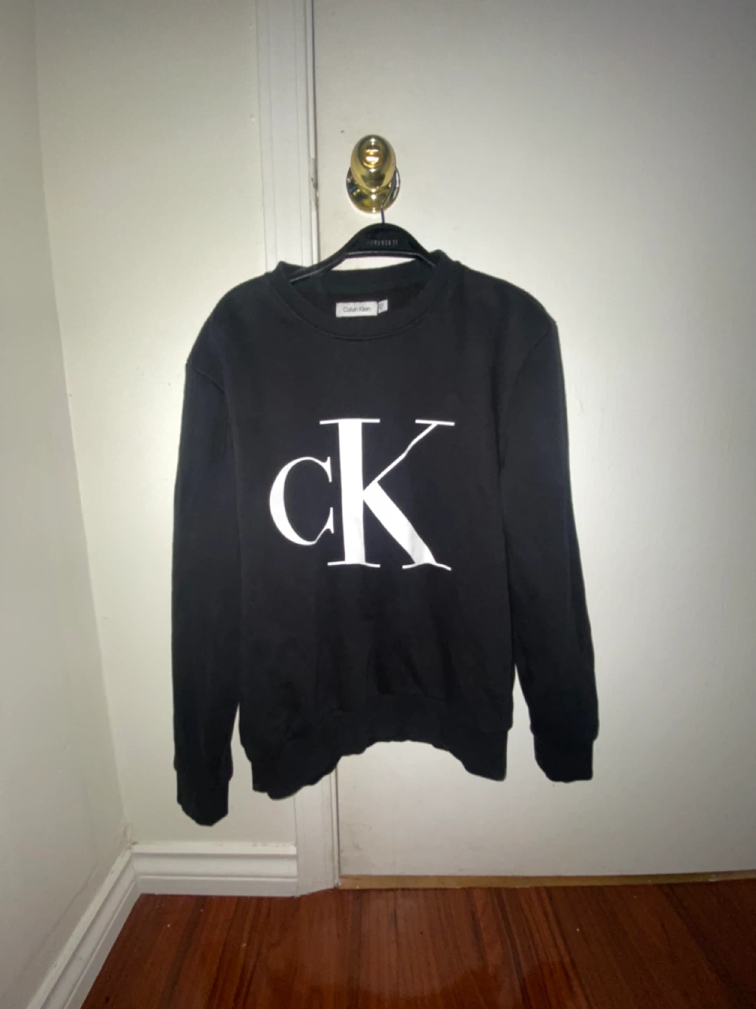 Calvin Klein Black CK Logo Sweatshirt - Size S/P/CH
