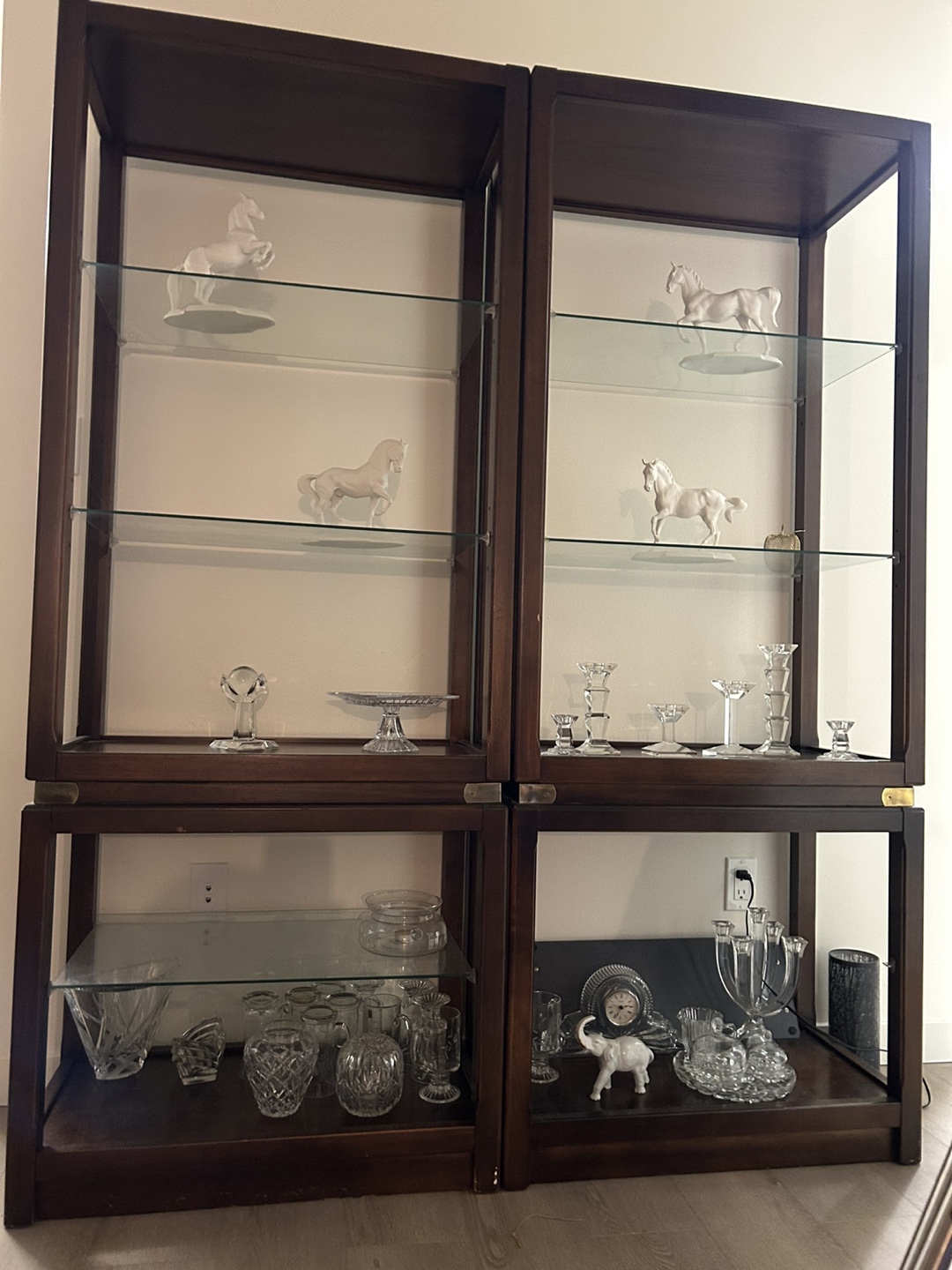 Wooden Curio Cabinet with Glass Shelves - photo 5