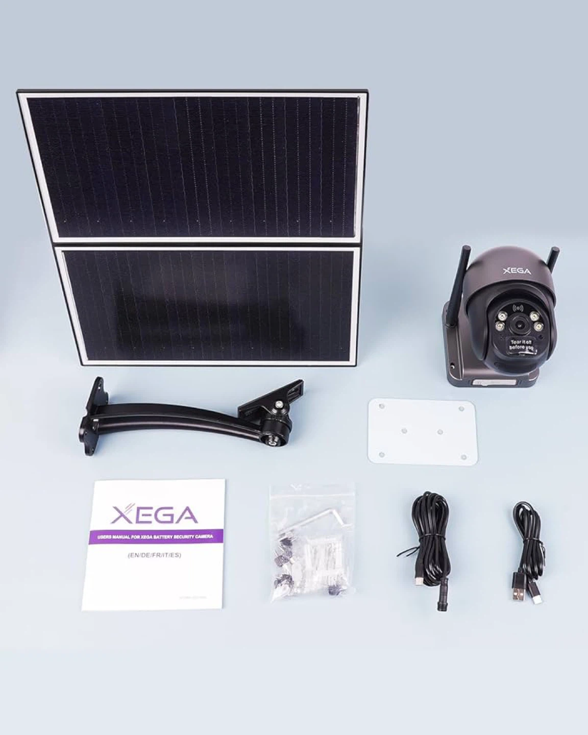 Xega 4G SIM Card Security Camera with Solar Panel