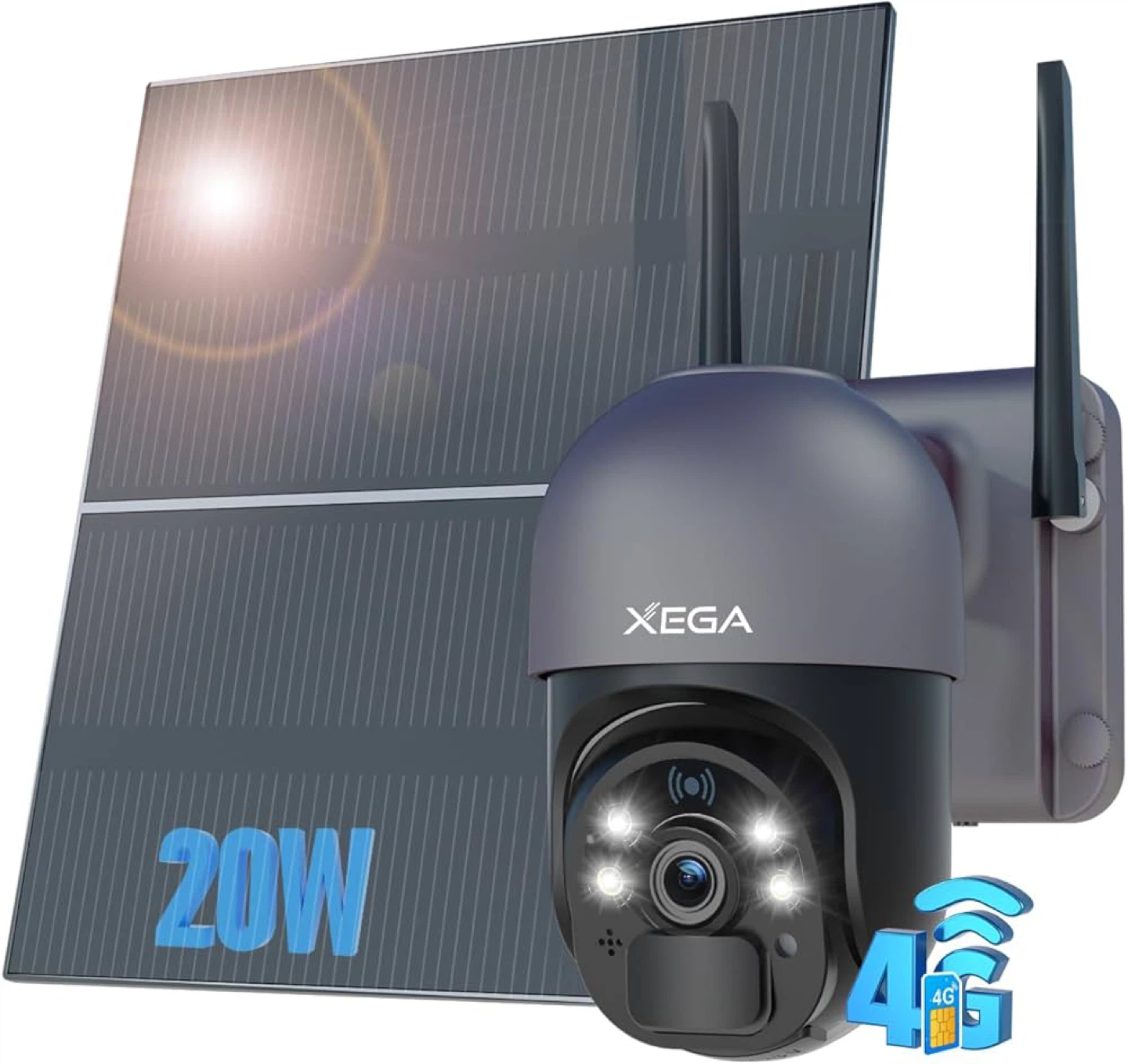 Xega 4G SIM Card Security Camera with Solar Panel - photo 2