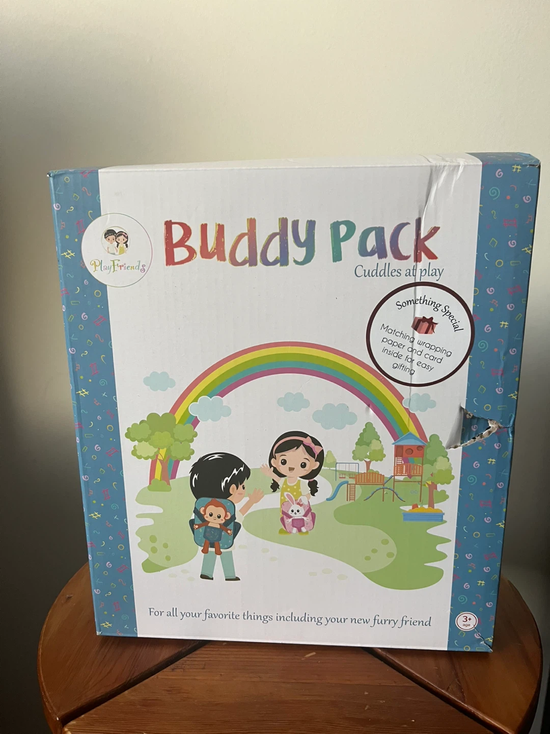 PlayFriends Buddy Pack Preschool Backpack with Plush Toy