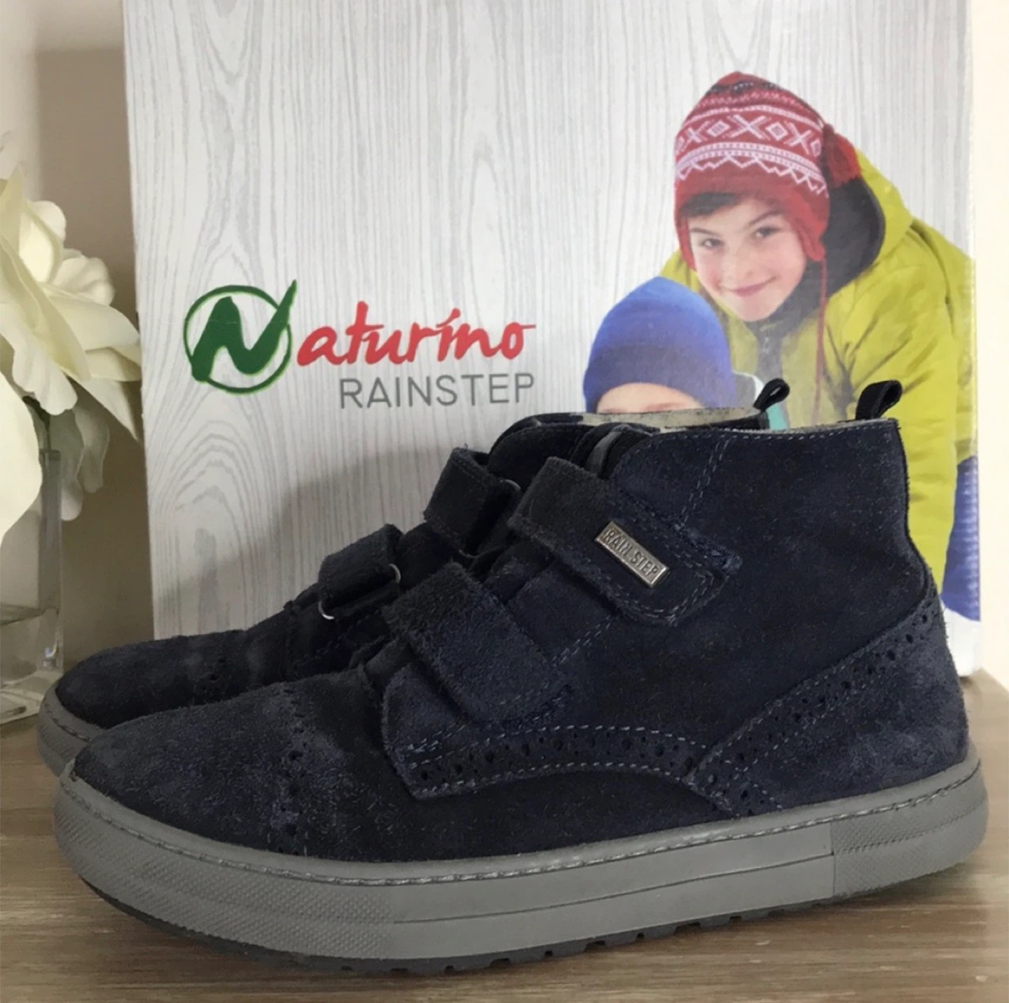 Rainstep Navy Suede Boots - size 34 - photo 2