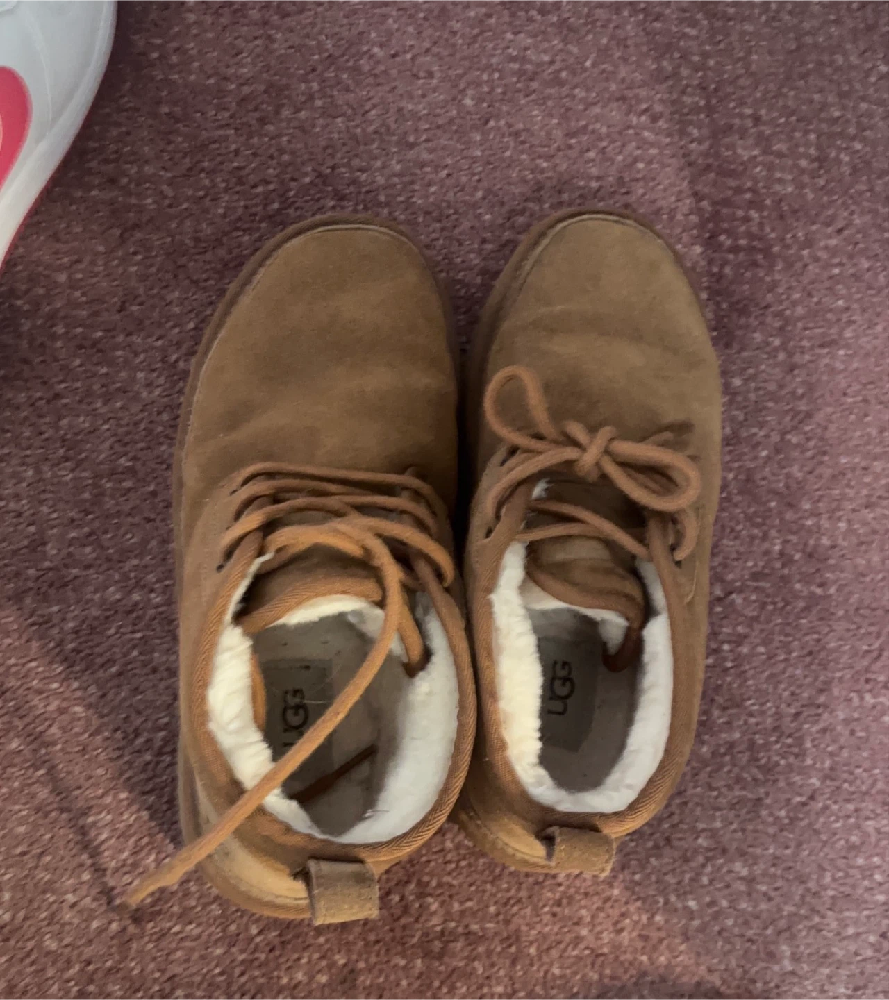 UGG Brown Suede Lace-Up Boots