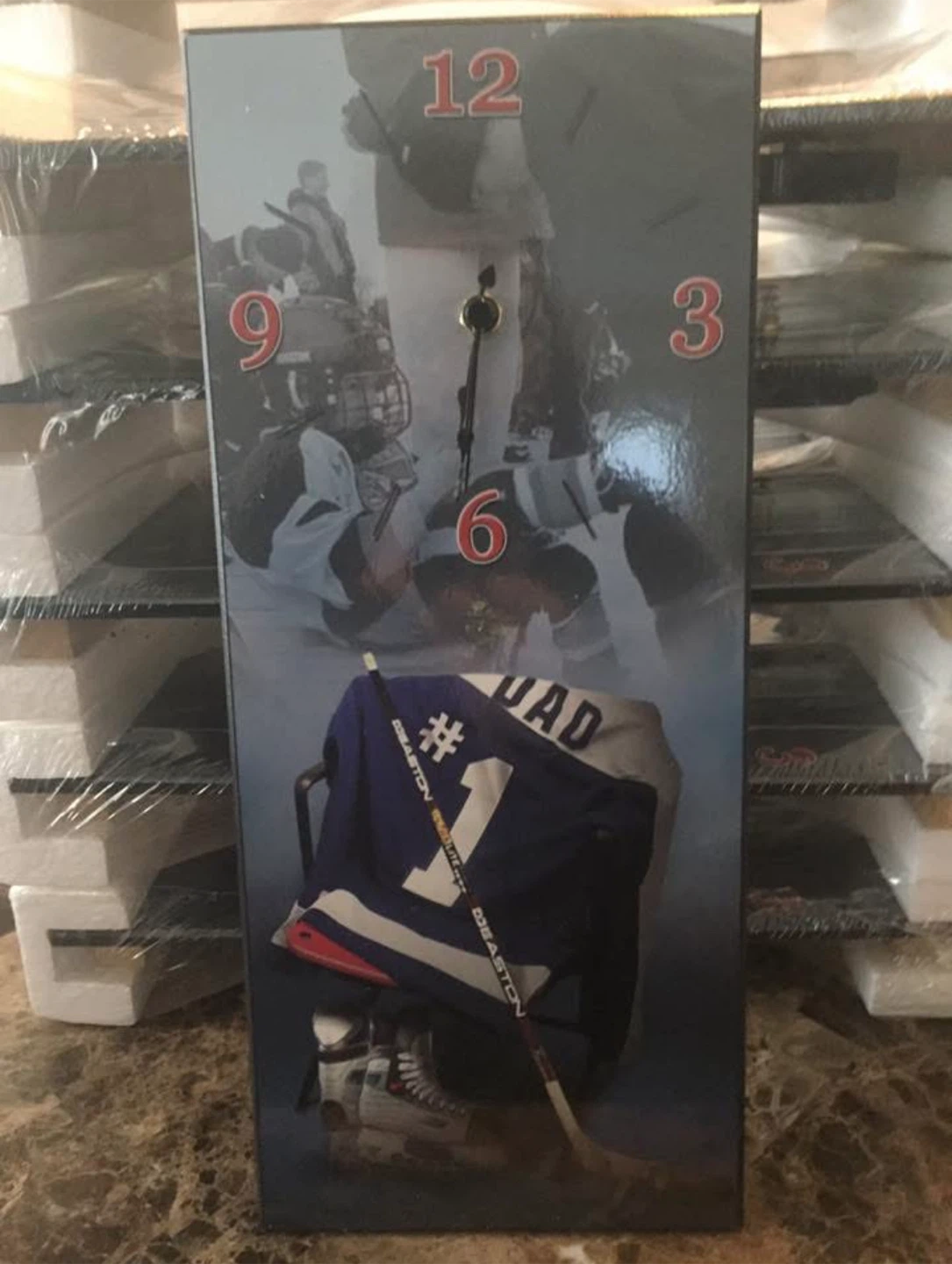 Hockey Themed Wall Clock
