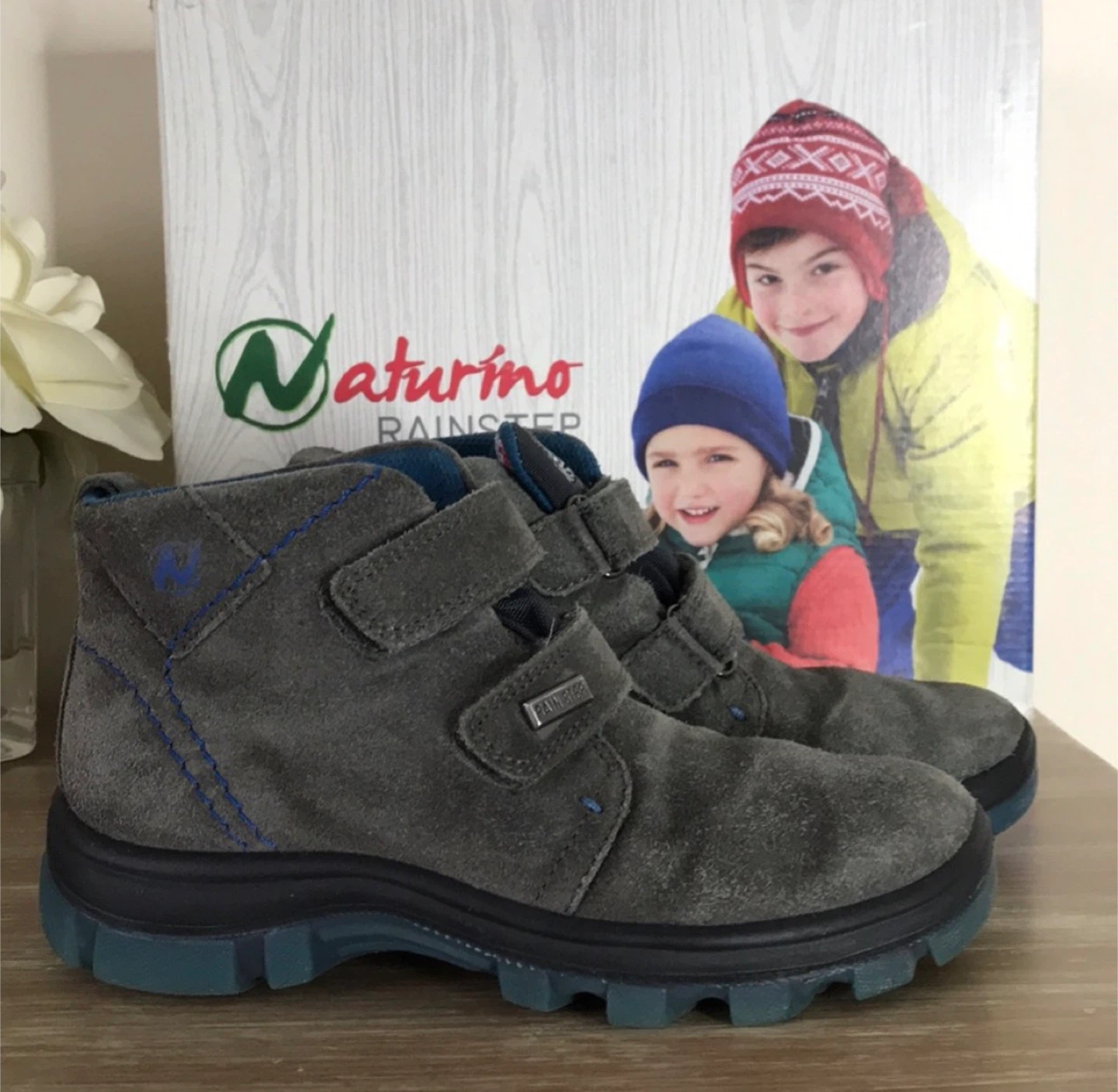 Naturino Rainstep Gray Suede Boots- size 32
