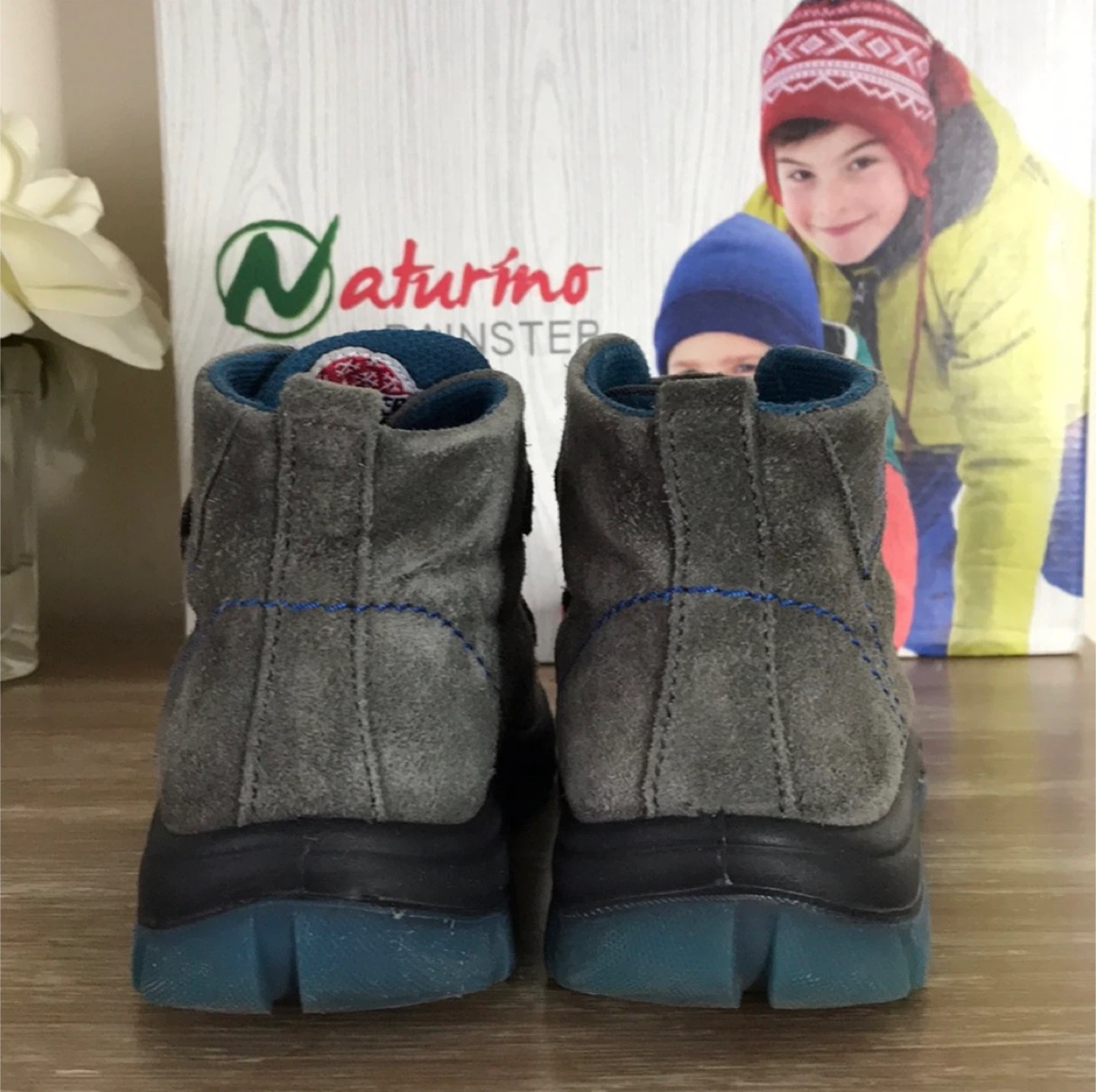 Naturino Rainstep Gray Suede Boots- size 32 - photo 4