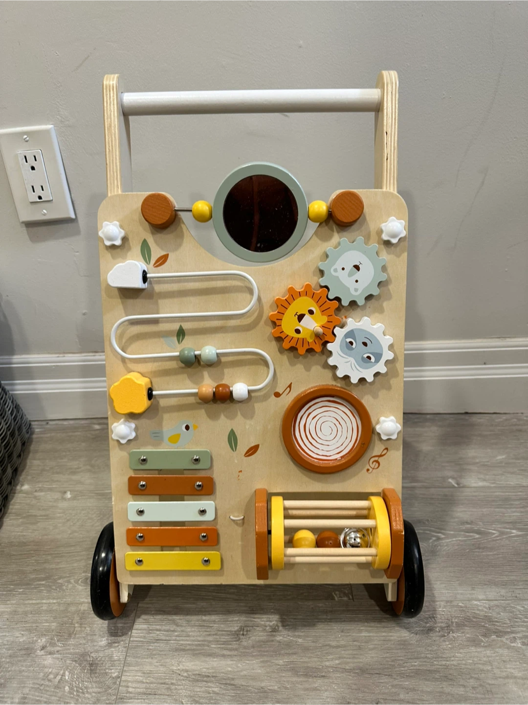 Wooden Baby Walker Activity Center