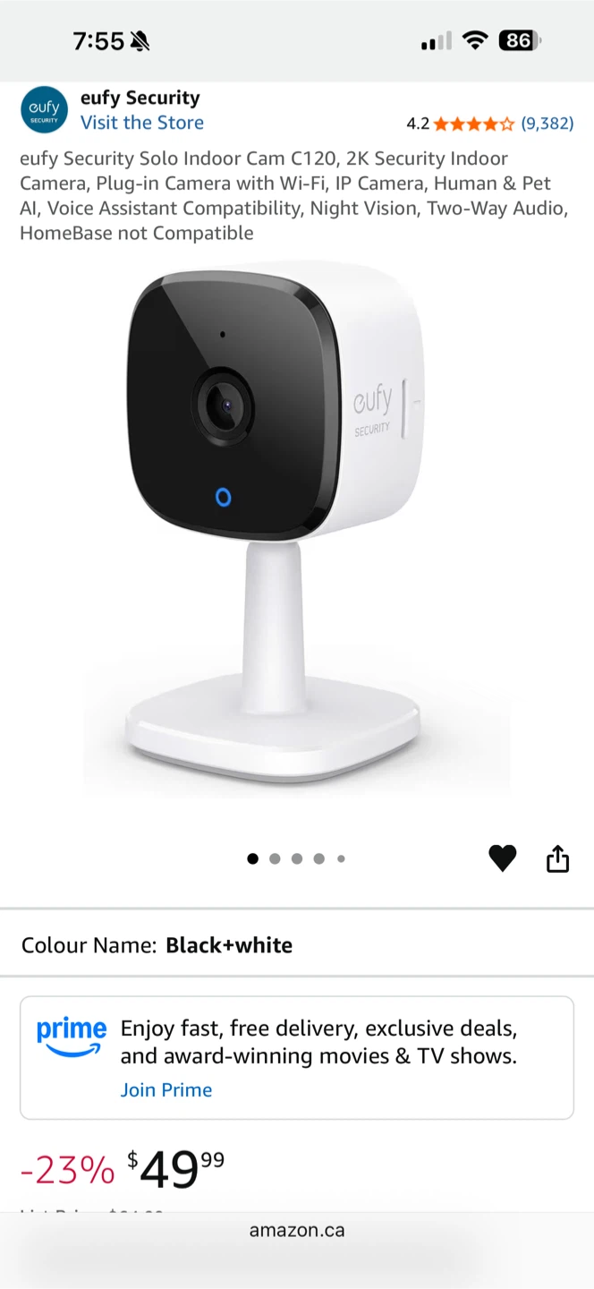 eufy Security Solo Indoor Cam C120, 2K Resolution - photo 2