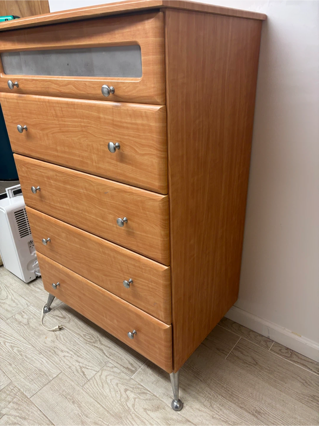 5-Drawer Dresser | Light Wood + Metal Legs - photo 2