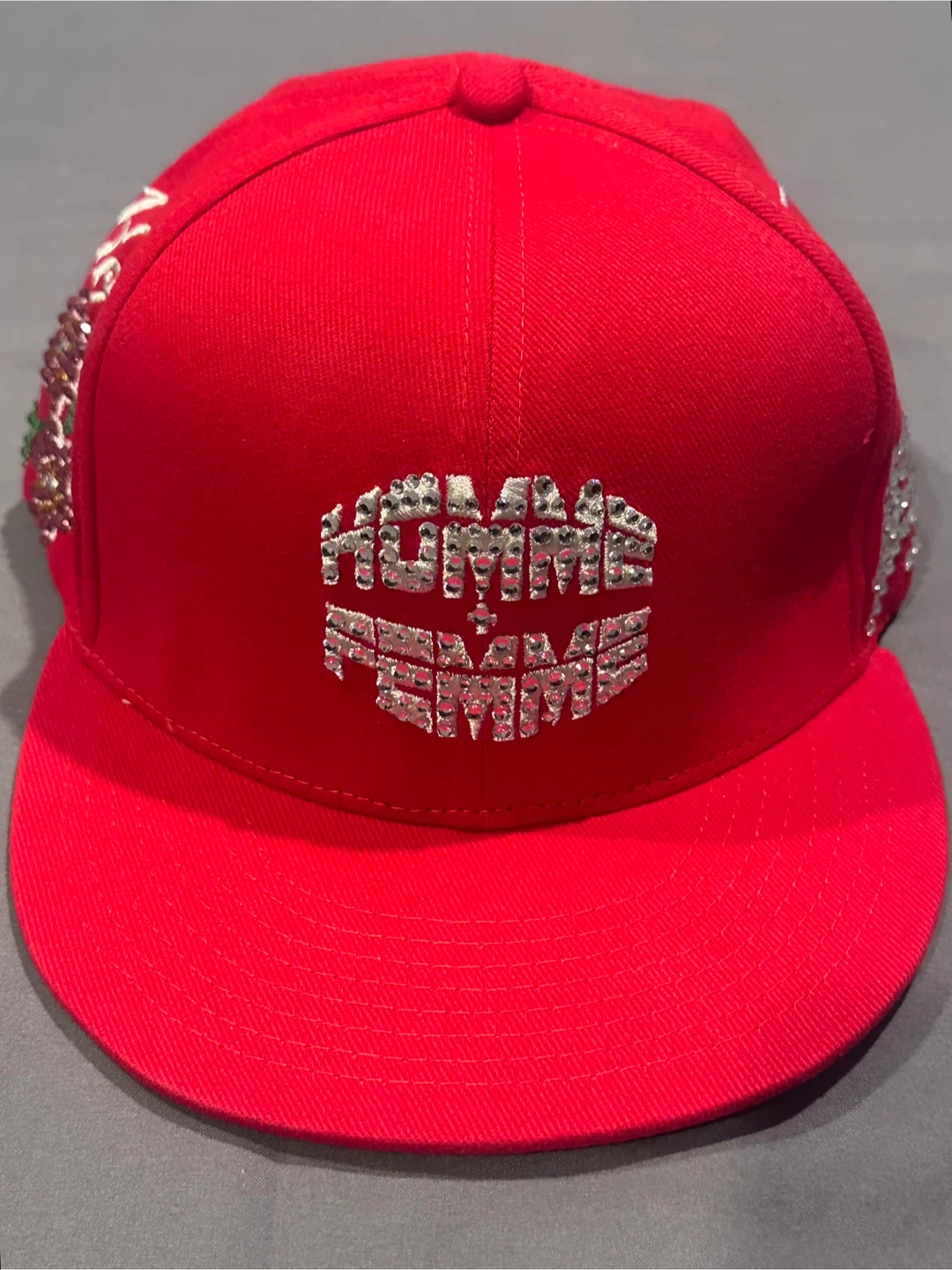 HOMME + FEMME Red Embroidered Cities Snapback Hat