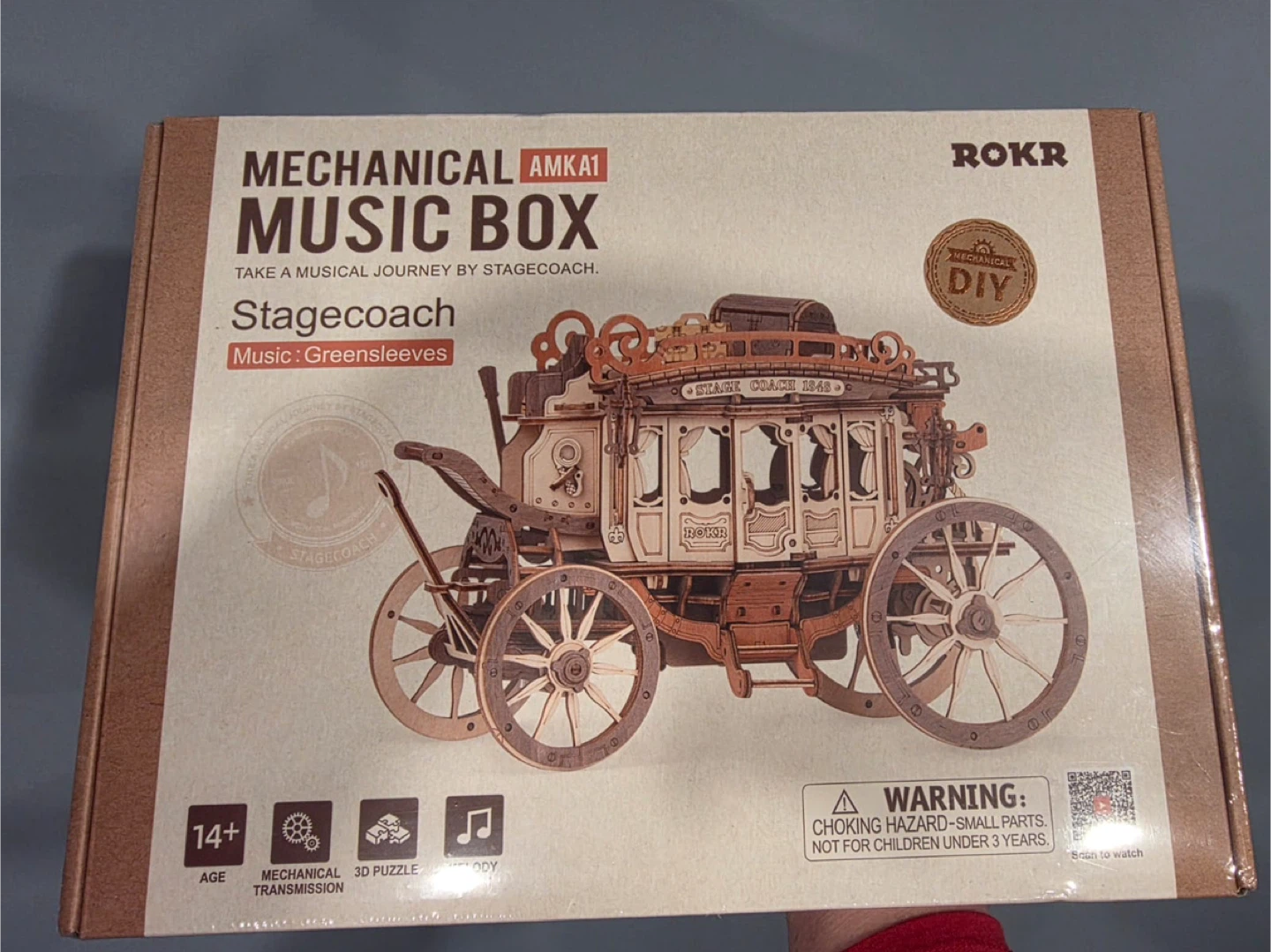 ROKR Mechanical Music Box Stagecoach 3D Puzzle