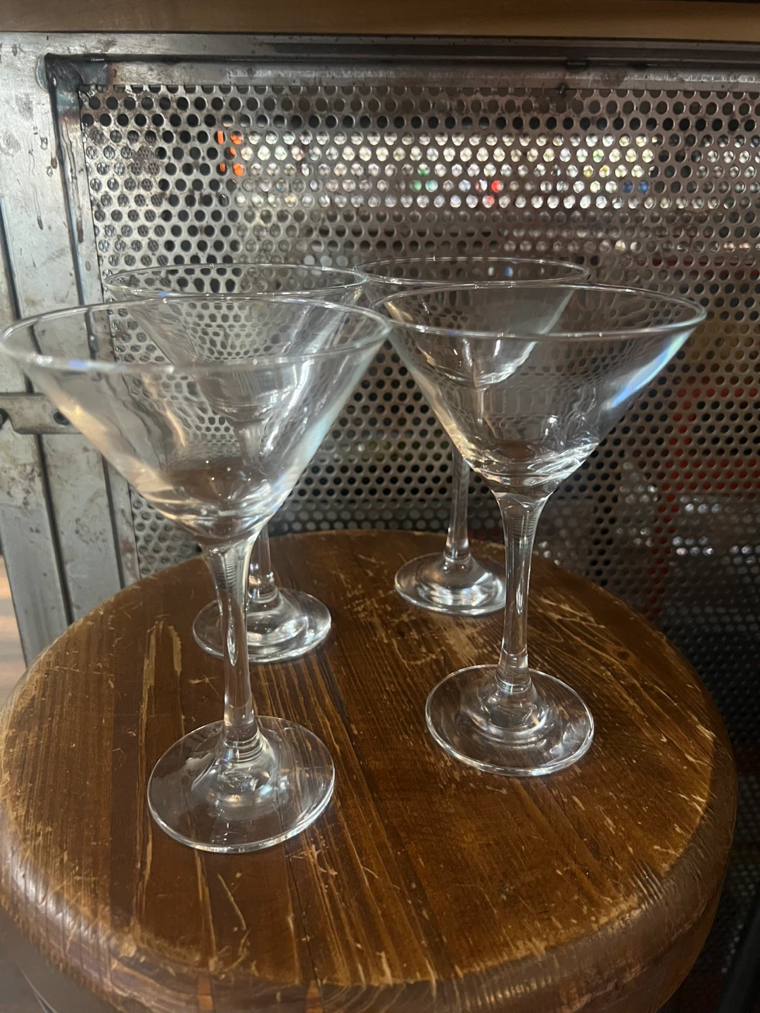 Set of 4 Clear Martini Glasses