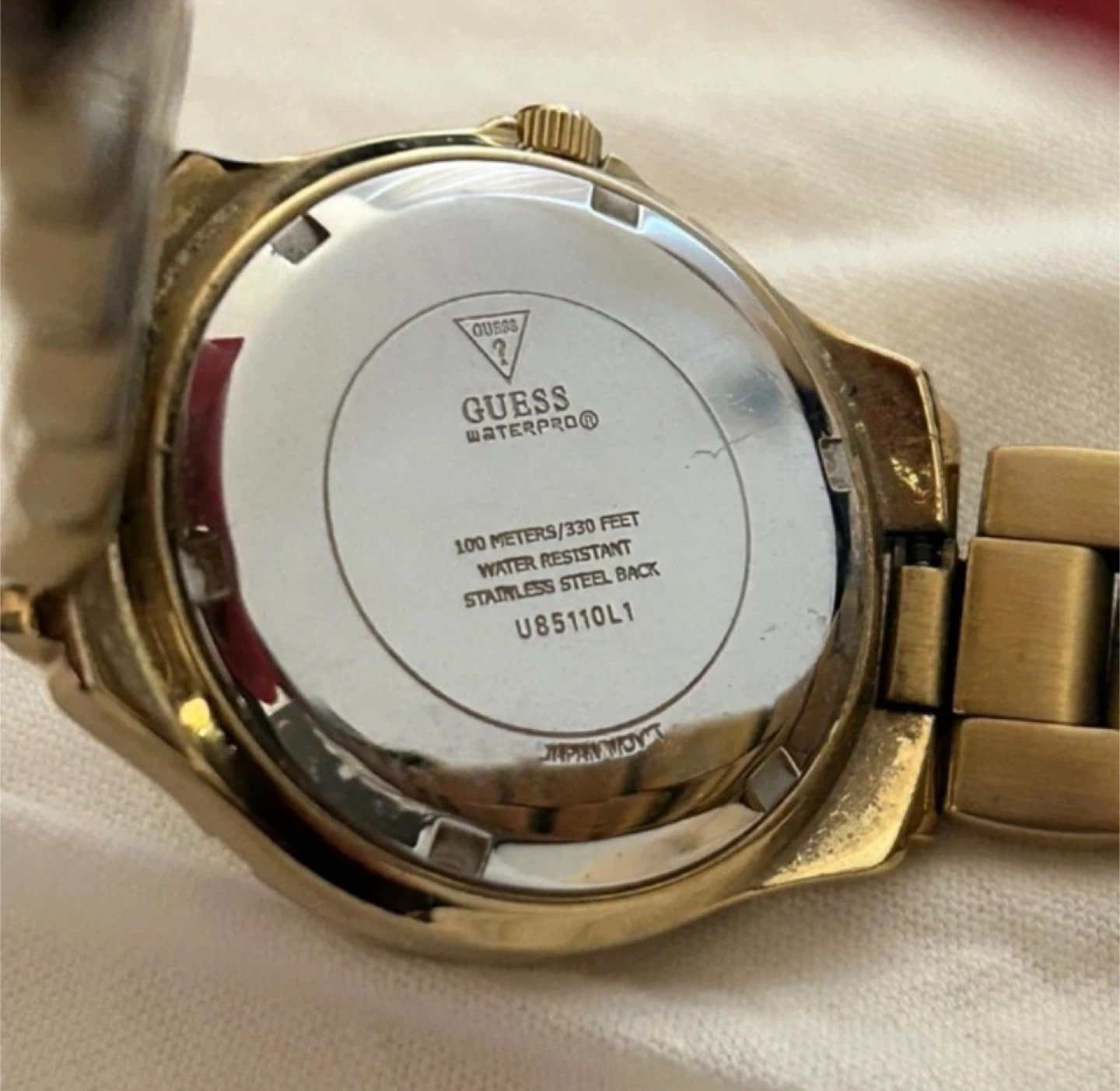 Gold-tone GUESS Watch with Crystal Bezel - photo 5
