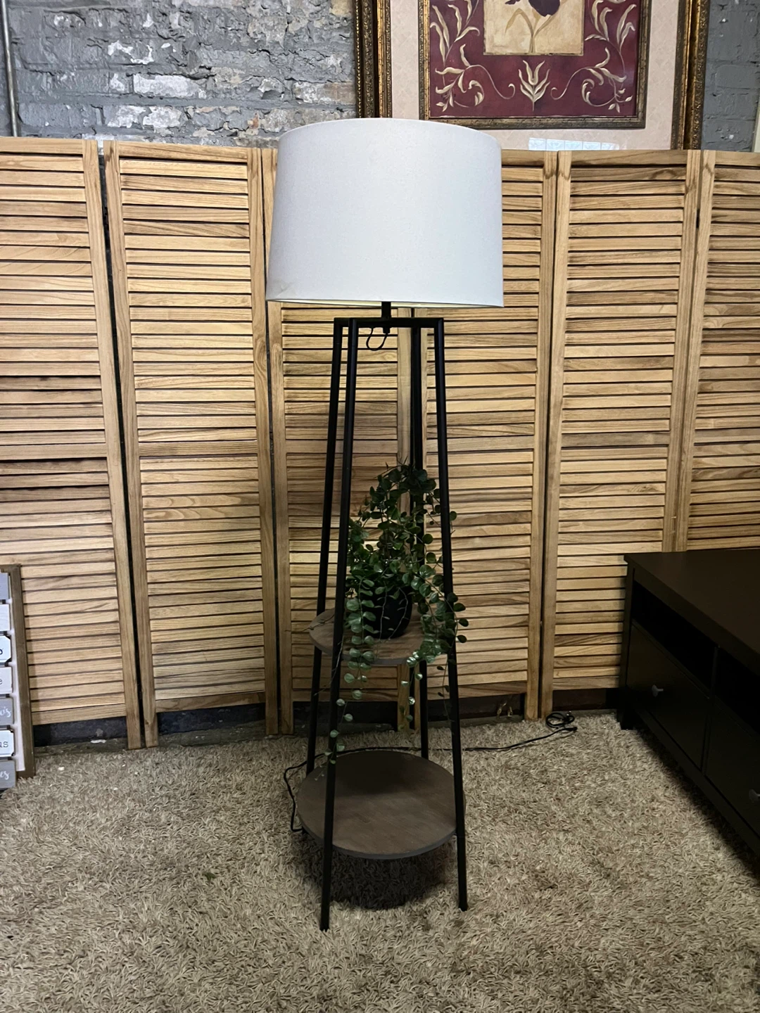 Floor Lamp with Shelves