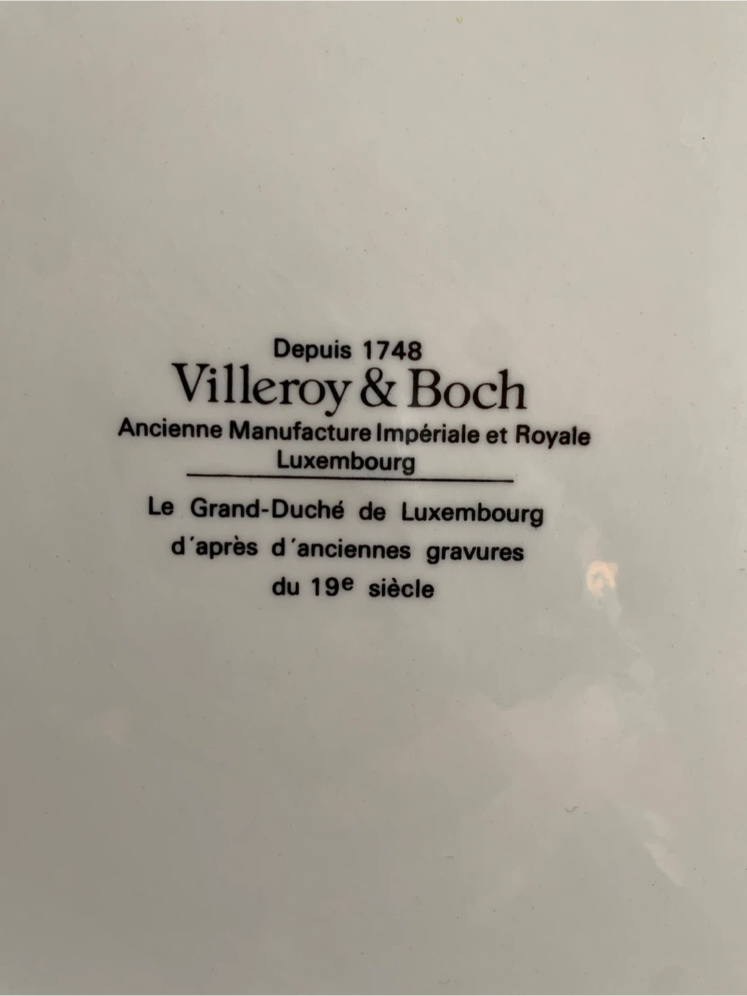 🏆Villeroy & Boch Luxembourg en 1835 Decorative Plate - photo 5