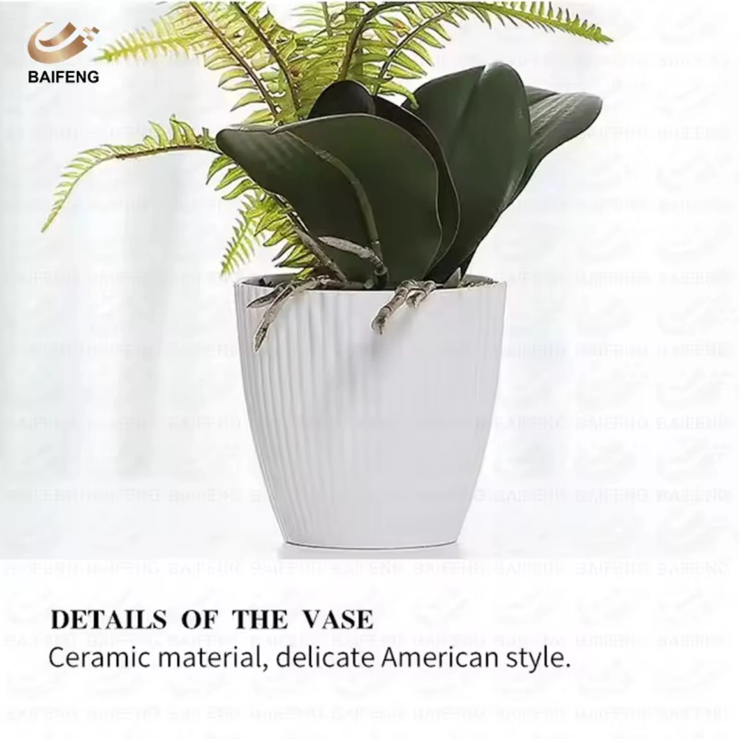 BAIFENG White Orchid Artificial Flower Plant - photo 3