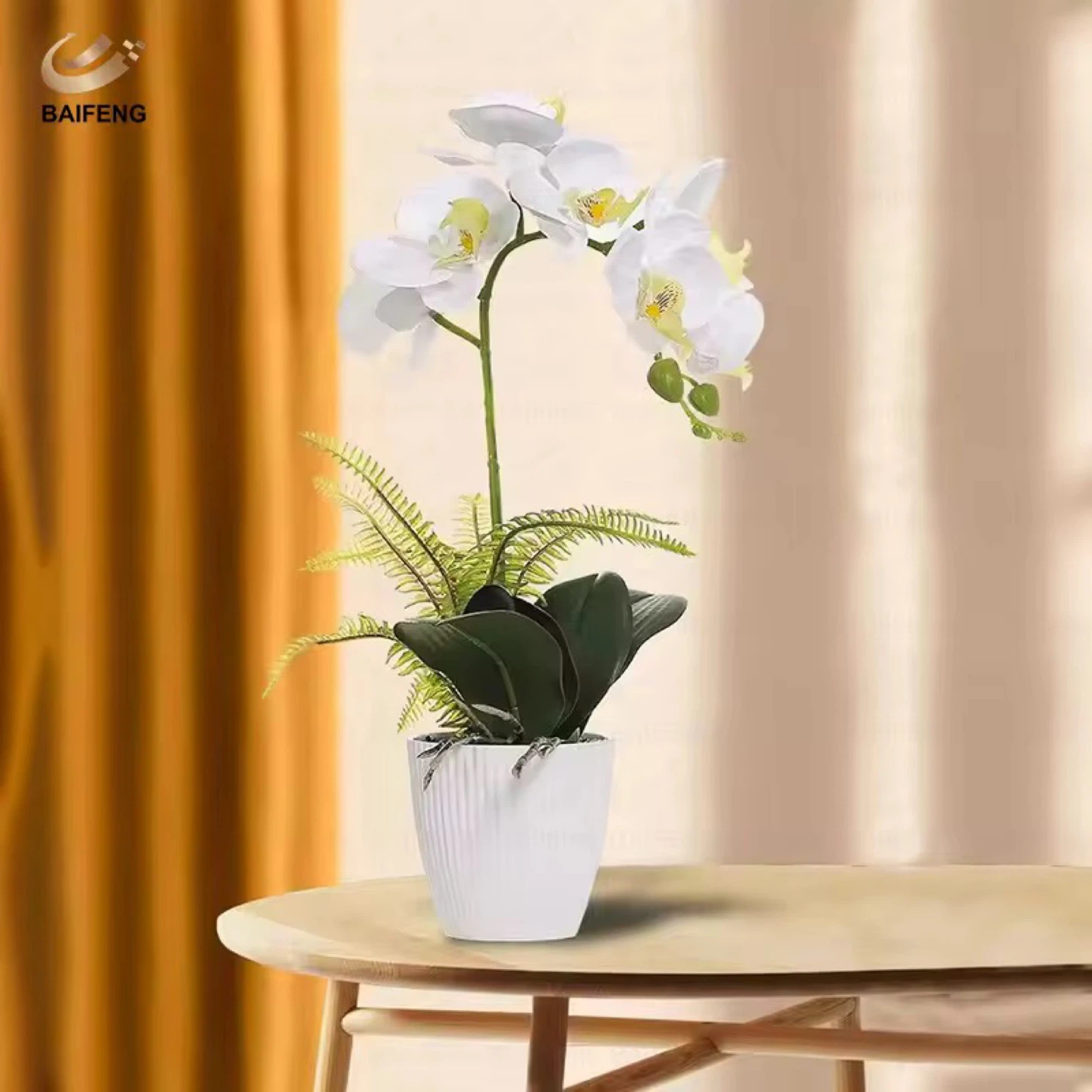 BAIFENG White Orchid Artificial Flower Plant - photo 2