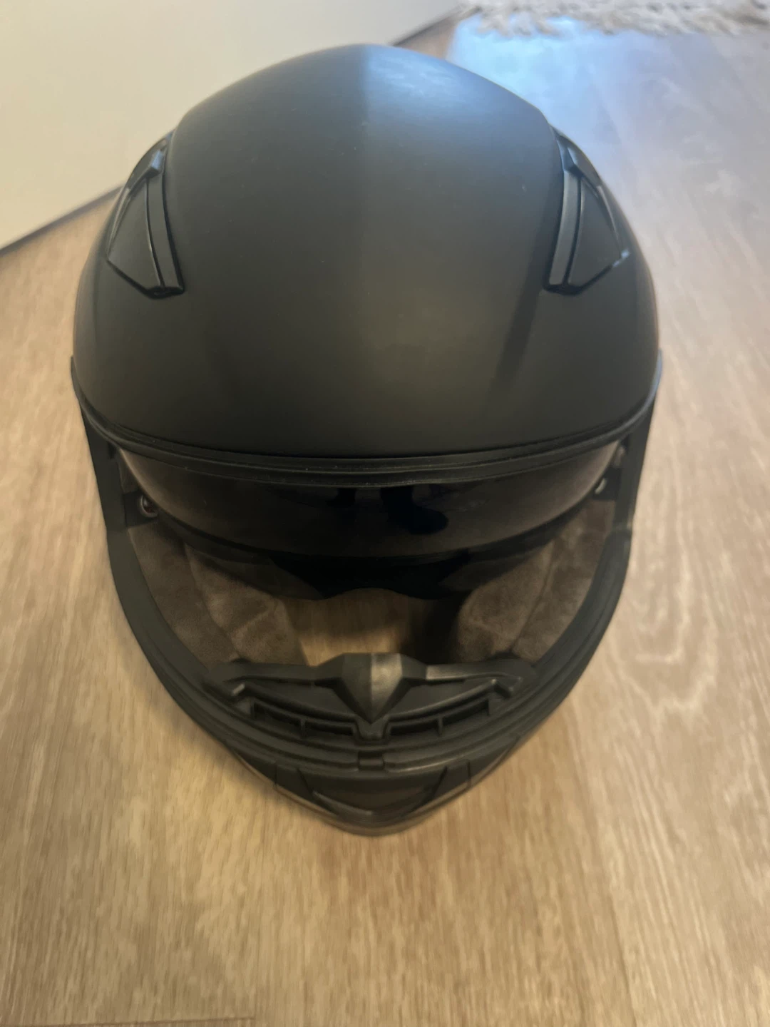 New Brand Matte Black Full Face Motorcycle Helmet with Sun Visor - photo 2