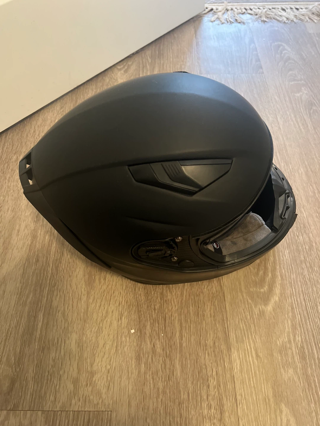 New Brand Matte Black Full Face Motorcycle Helmet with Sun Visor - photo 4