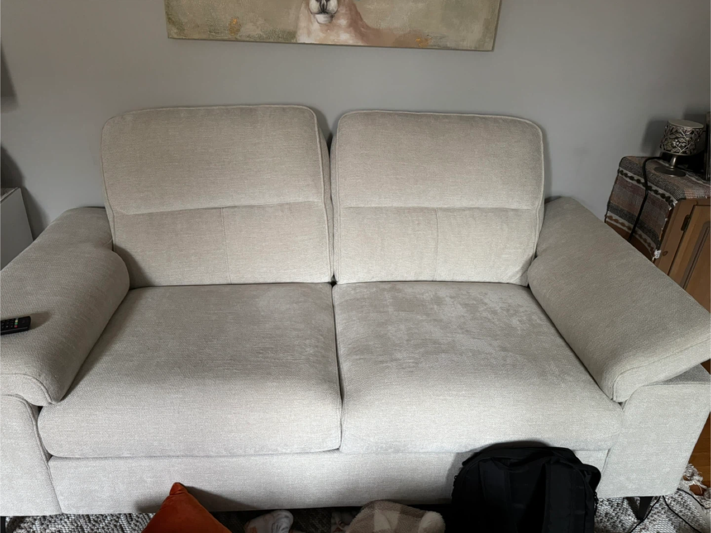 72”W Cream Sofa - 3 months old