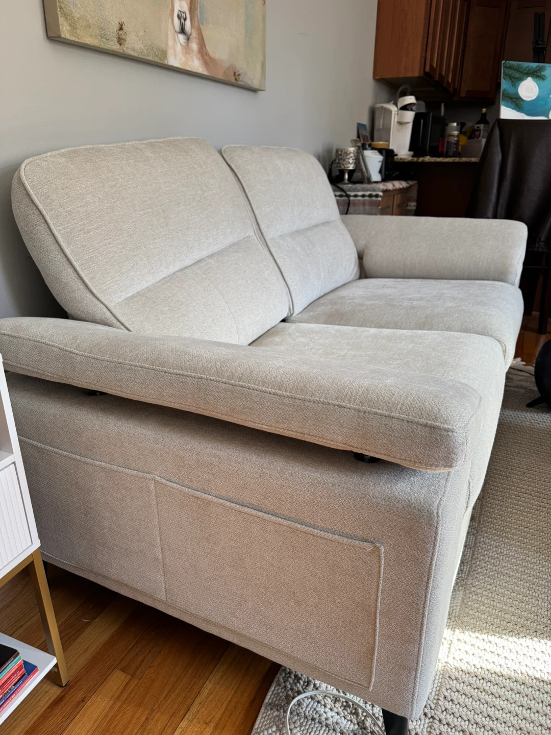 72”W Cream Sofa - 3 months old - photo 2