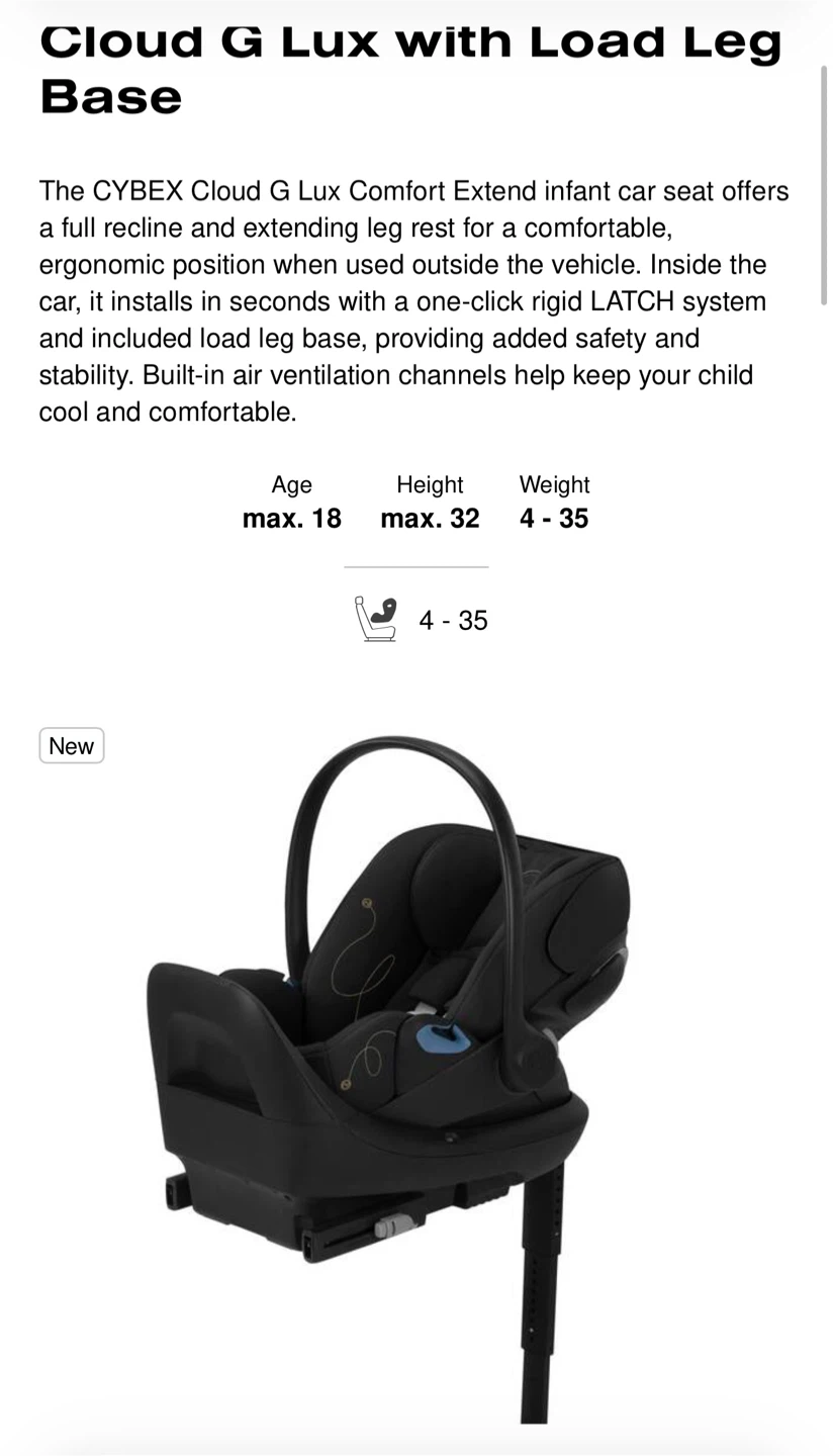 Cybex Cloud G Lux Infant Car Seat Brand New
