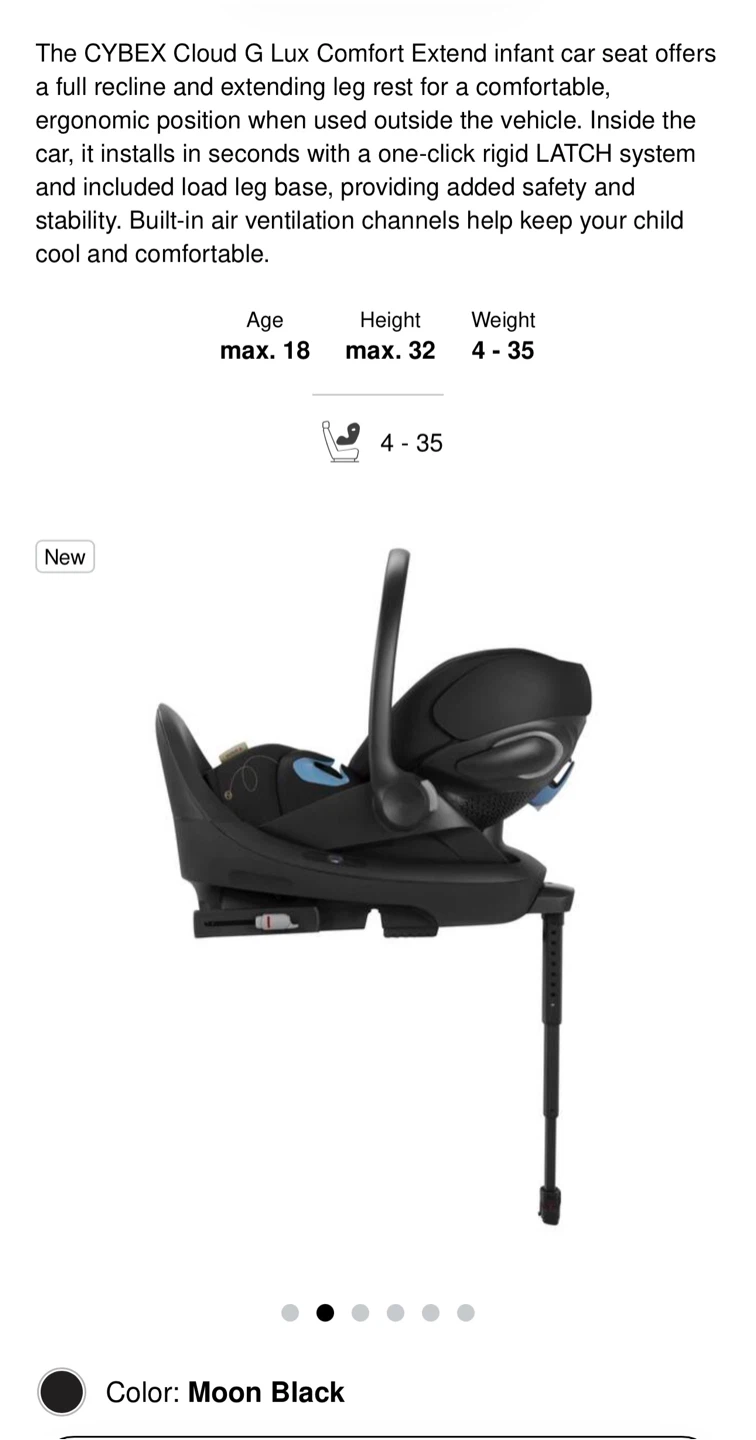 Cybex Cloud G Lux Infant Car Seat Brand New - photo 4