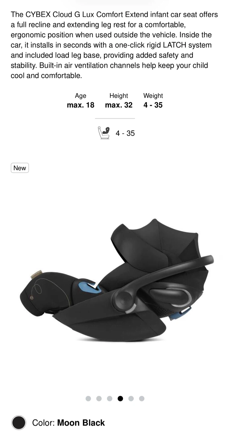 Cybex Cloud G Lux Infant Car Seat Brand New - photo 2
