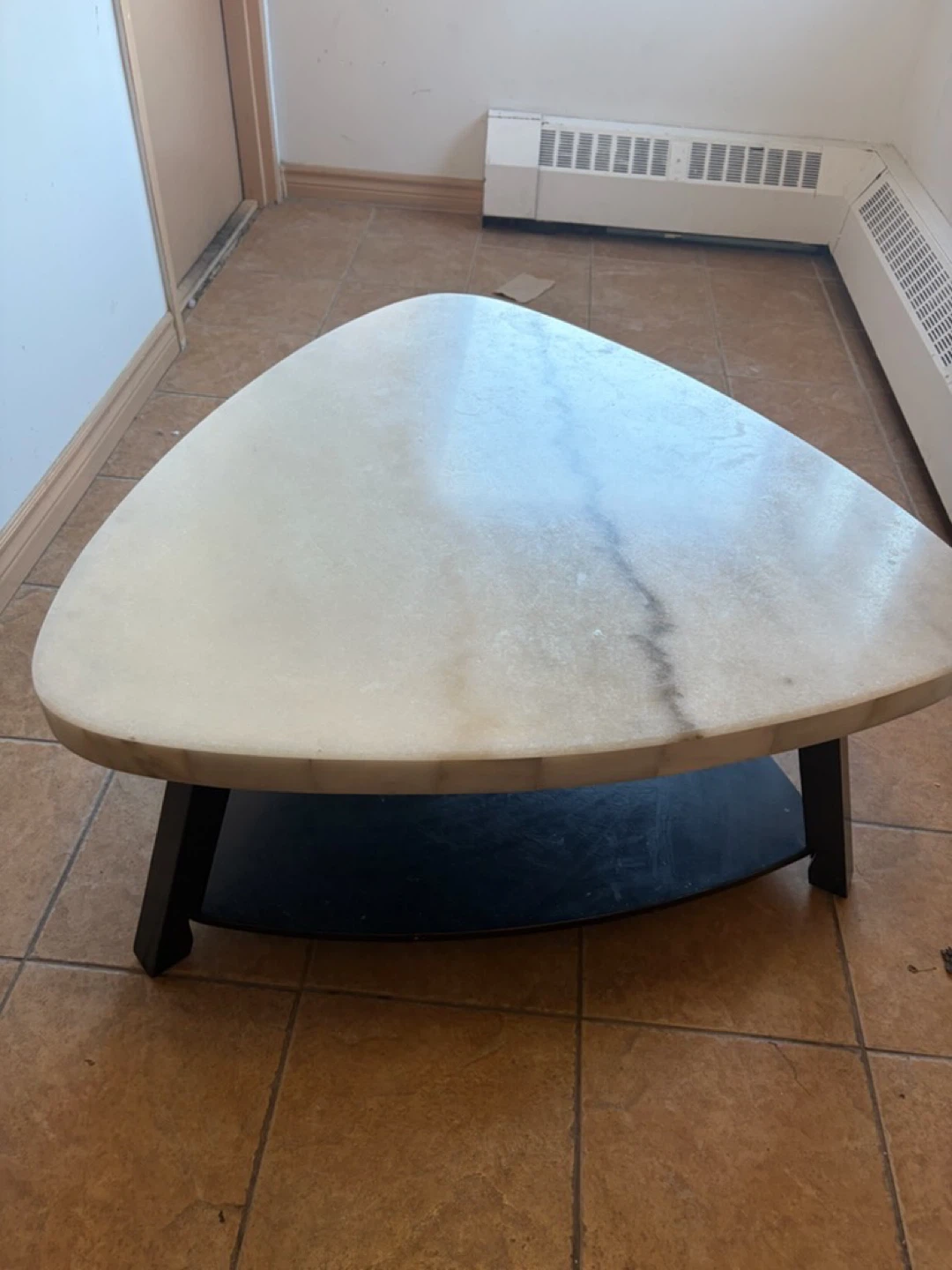 Triangular Marble Top Coffee Table - photo 2