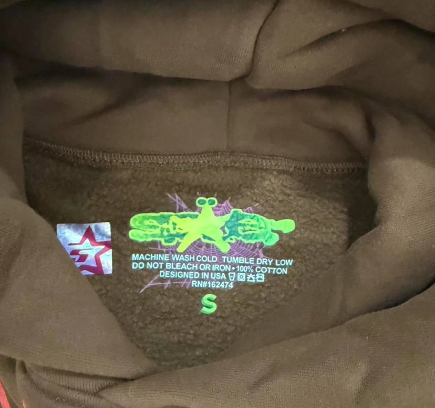 Sp5der Brown/Pink Web Hoodie – All Sizes - photo 4