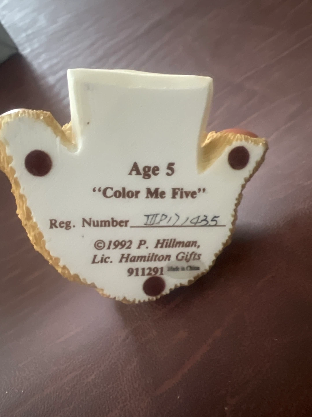 Cherished Teddies Color Me Five Age 5 Bear Figurine - photo 3
