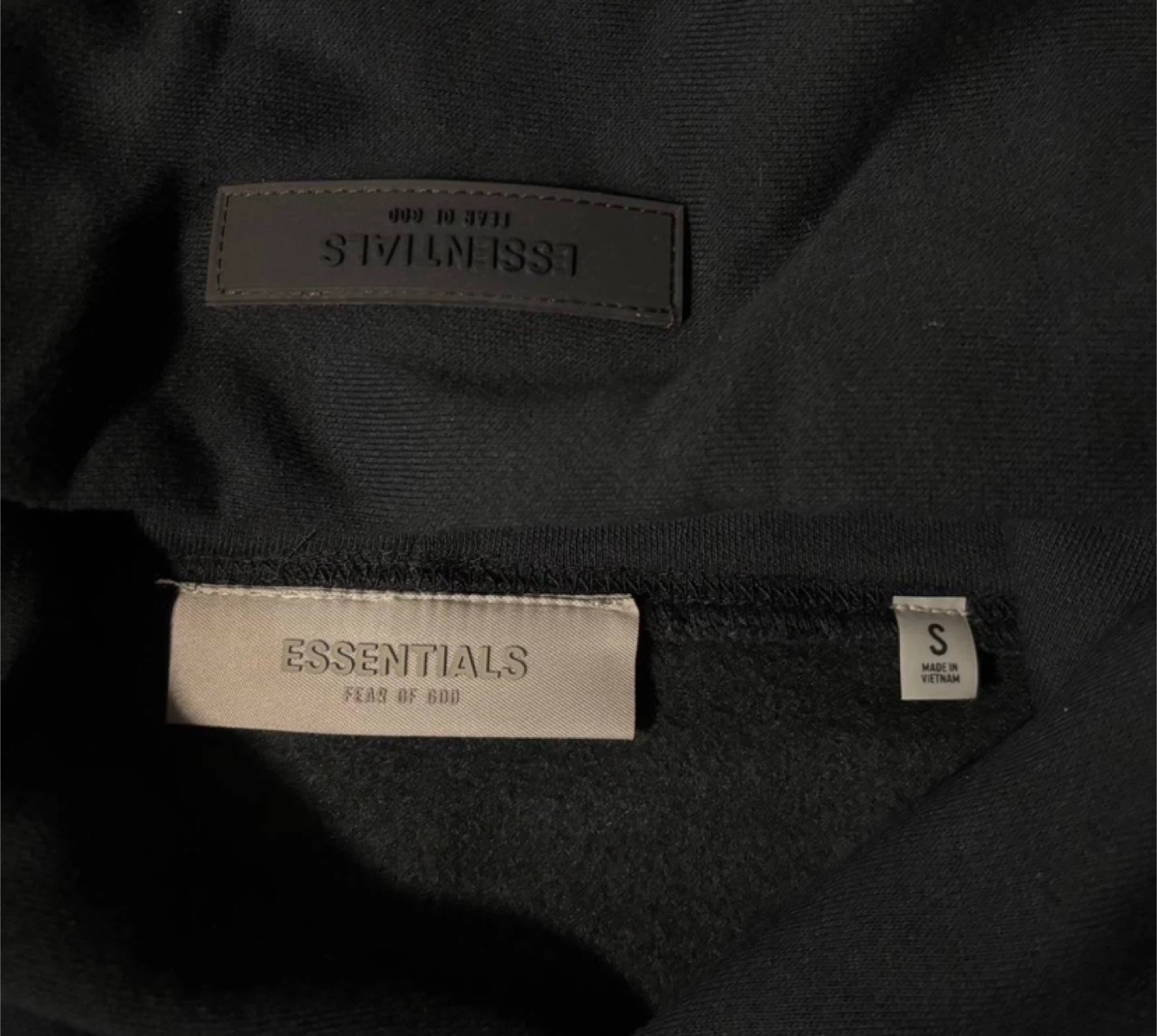 Essentials Fear Of God Black Hoodie & Uncuffed Sweatpants Set - photo 3