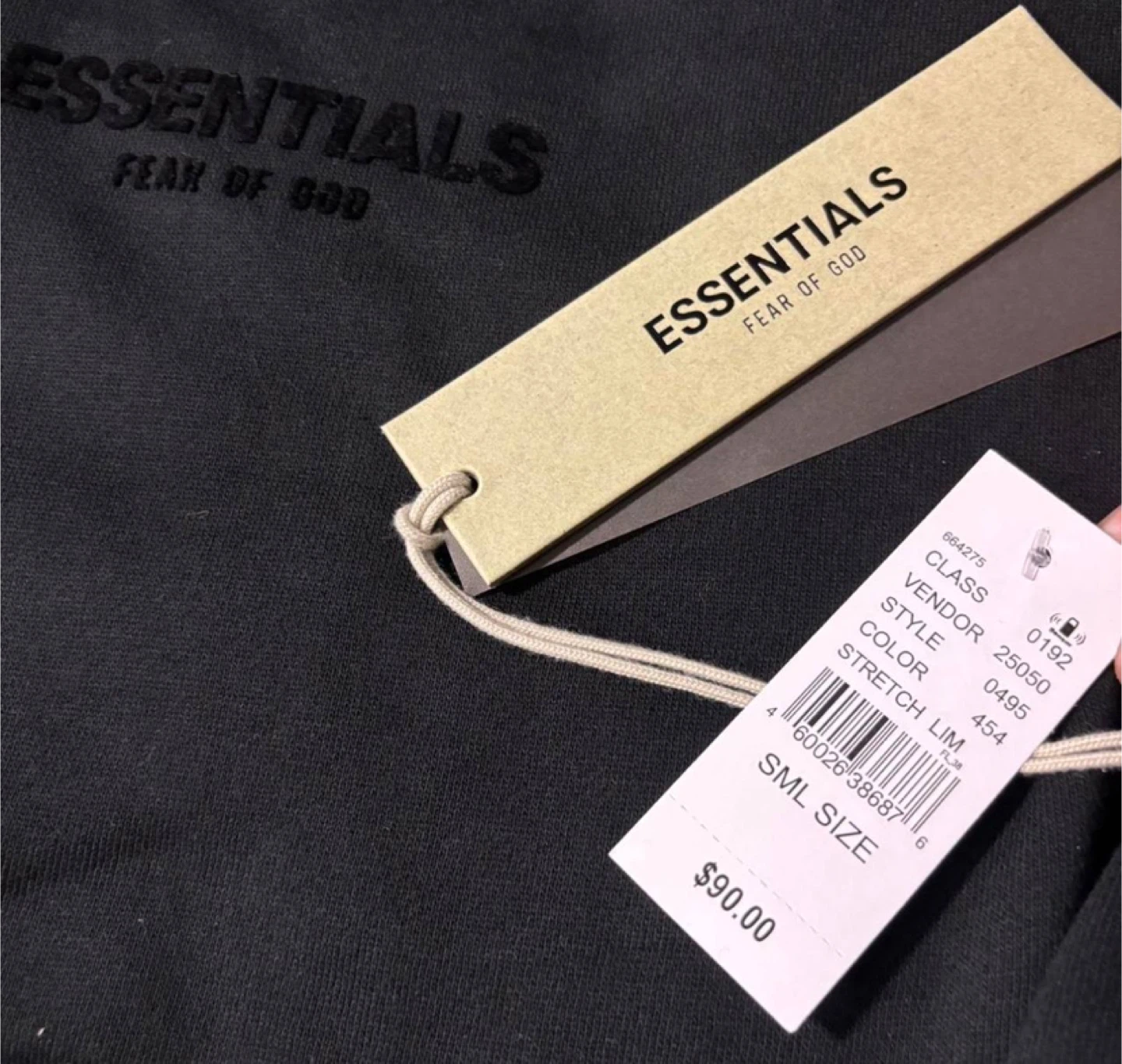 Essentials Fear Of God Black Hoodie & Uncuffed Sweatpants Set - photo 4