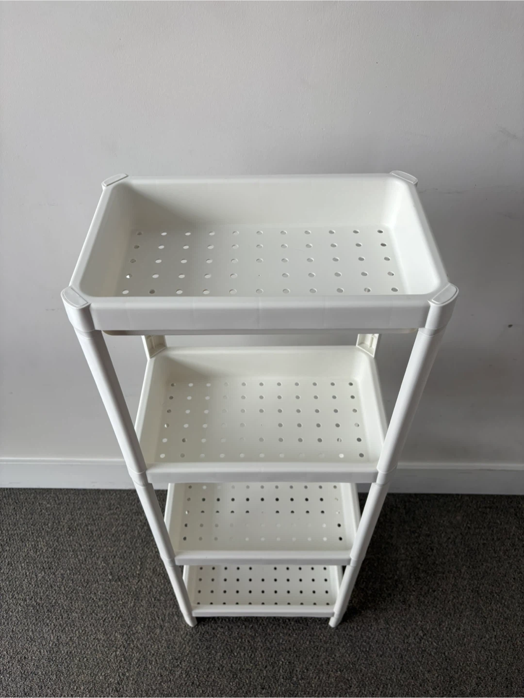 White 4-Tier Storage Shelf - photo 2