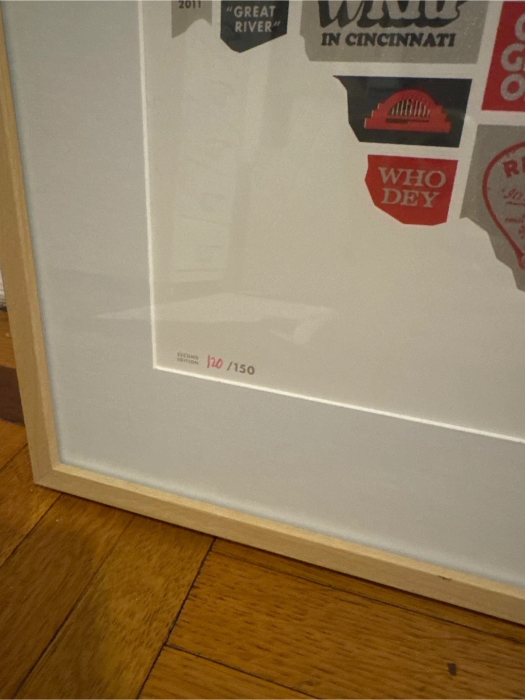 Signed and numbered framed Ohio Map Print by Aaron Draplin - photo 3